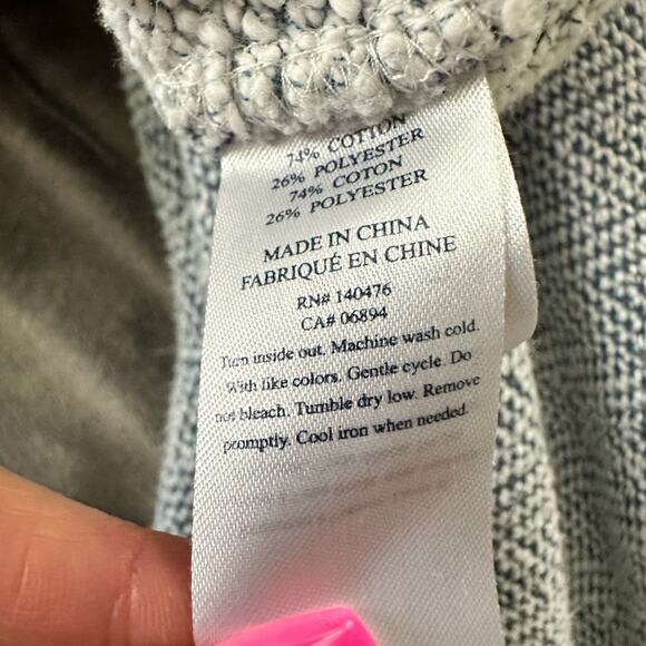 FAHERTY Sweatpants Womens Small Blue White Water Jogger Drawstring Athleisure - Picture 9 of 14